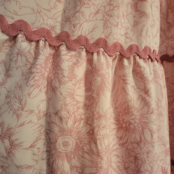 Entro Boutique Pink Flower Strappy Maxi Dress - Picture 4 of 6